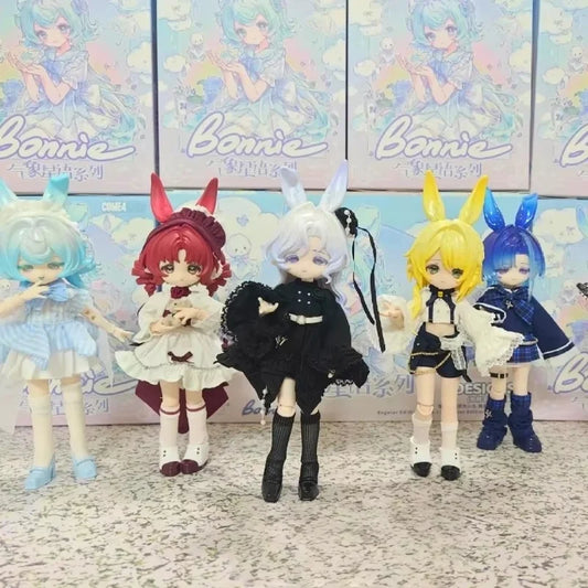 In Stock Action Come4free Bonnie Meteorological Star Language Series 1/12 Bjd Blind Box Kawaii Rabbit Bjd Desktop Figure Toys