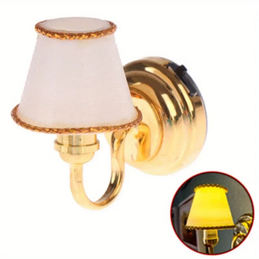 1pcs Mini Lighting Lamp Wall Doll House Light Model Miniature ON/OFF Switch DollHouse Lightweight Kids Toy Decor Accessories